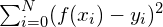 \sum_{i=0}^N (f(x_i) - y_i)^2